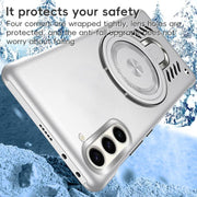 For Samsung Galaxy S25 5G Ice Sense Series Graphene Cooling MagSafe Holder Phone Case(Black)
