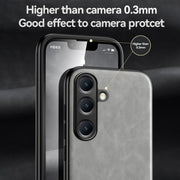For Samsung Galaxy S25+ 5G Skin Feel Magnetic Leather Back Phone Case(Green)