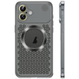 For iPhone 16 Spring Buckle MagSafe Magnetic Metal Aromatherapy Phone Case(Black) - free shipping - PMc TechLife - Order now!
