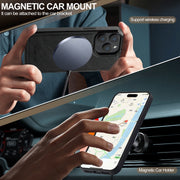 For iPhone 16 Pro LC.IMEEKE L5 Series Detachable RFID Card Bag Magsafe Phone Case(Black)