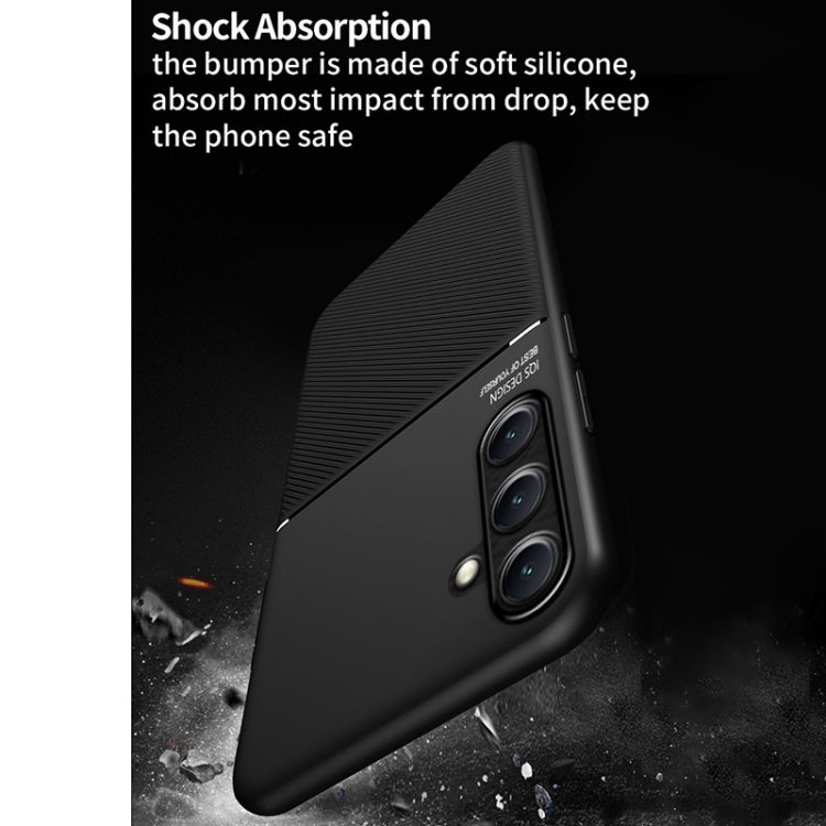 For Samsung Galaxy S25 5G Classic Tilt Strip Grain Magnetic PC Hybrid TPU Phone Case(Green)