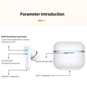 Bluetooth 5.3 In-ear AI Smart Recognition Hearing Aid(White)