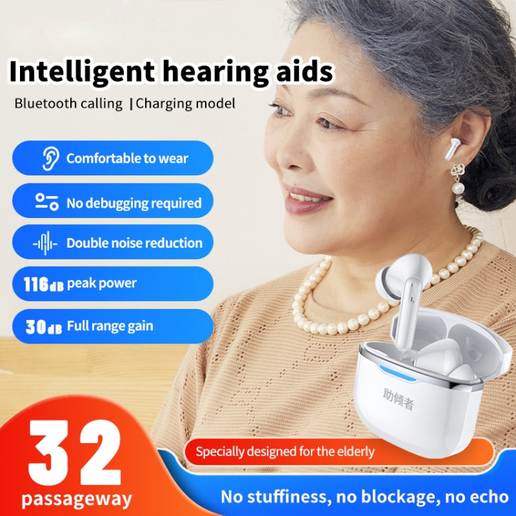 Bluetooth 5.3 In-ear AI Smart Recognition Hearing Aid(Black)