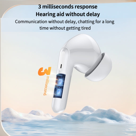 Bluetooth 5.3 In-ear AI Smart Recognition Hearing Aid(Black)