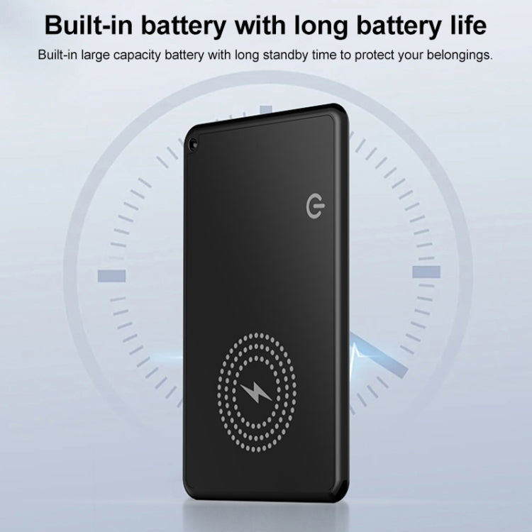 F5 Ultra-thin Card Type Location Tracker Anti-lost Device(Black)