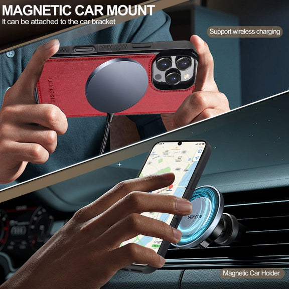 For iPhone 16 Pro LC.IMEEKE Magsafe Phone Case(Red)