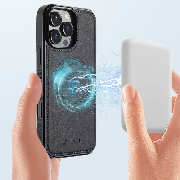 For iPhone 16 Pro LC.IMEEKE Magsafe Phone Case(Black)