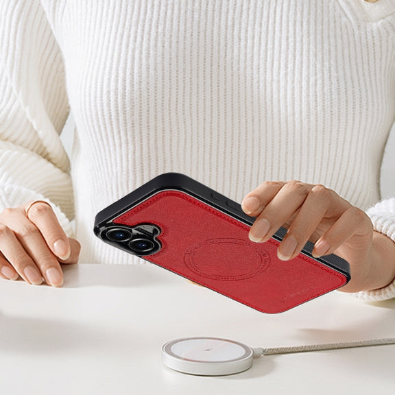 For iPhone 16 Plus LC.IMEEKE Magsafe Phone Case(Red)