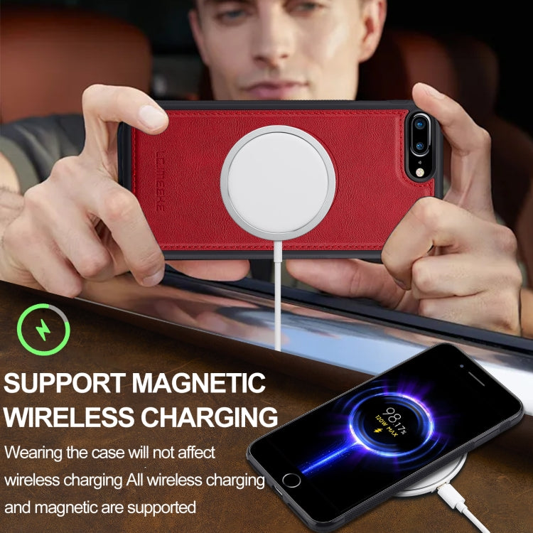 For iPhone SE 2024 LC.IMEEKE Magsafe Phone Case(Red)