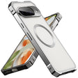 For Google Pixel 8 Irregular Alloy Frame Fosted Translucent MagSafe Phone Case(Titanium) - Google Cases by PMC TechLife | Online Shopping South Africa | PMC TechLife | Buy Now Pay Later Mobicred