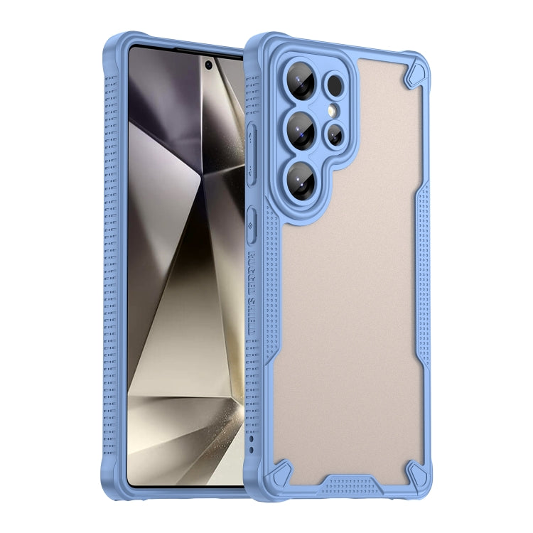 For Samsung Galaxy S25 Ultra 5G Armor Glaze PC Hybrid TPU Phone Case(Blue)