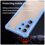 For Samsung Galaxy S25 Ultra 5G Armor Glaze PC Hybrid TPU Phone Case(Blue)