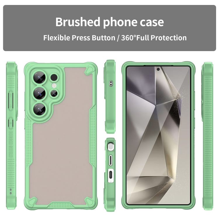 For Samsung Galaxy S25 Ultra 5G Armor Glaze PC Hybrid TPU Phone Case(Green)