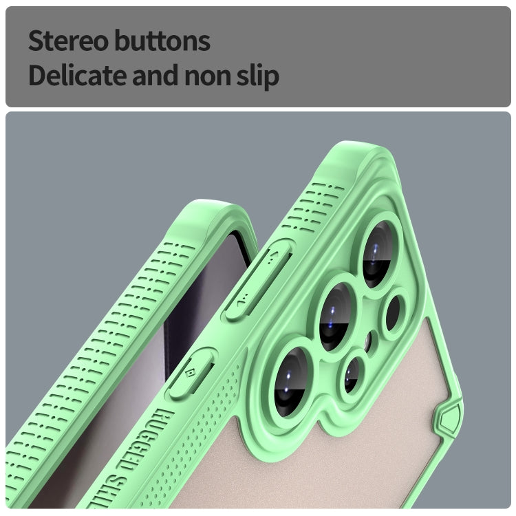 For Samsung Galaxy S25 Ultra 5G Armor Glaze PC Hybrid TPU Phone Case(Green)