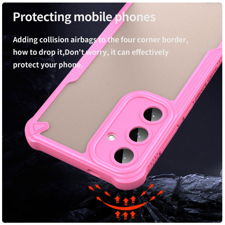 For Samsung Galaxy S25+ 5G Armor Glaze PC Hybrid TPU Phone Case(Pink)