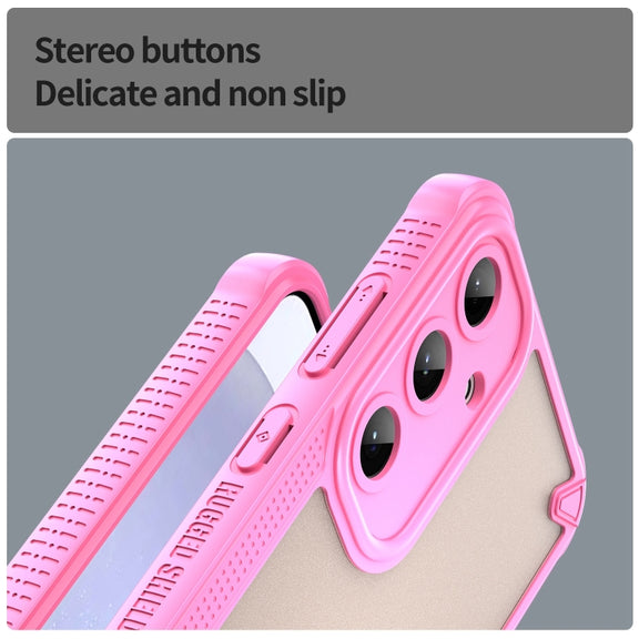 For Samsung Galaxy S25+ 5G Armor Glaze PC Hybrid TPU Phone Case(Pink)