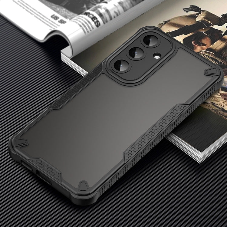 For Samsung Galaxy S25+ 5G Armor Glaze PC Hybrid TPU Phone Case(Black)