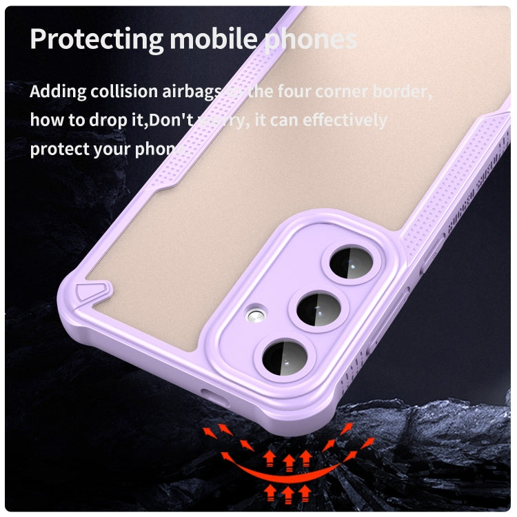 For Samsung Galaxy S25+ 5G Armor Glaze PC Hybrid TPU Phone Case(Purple)