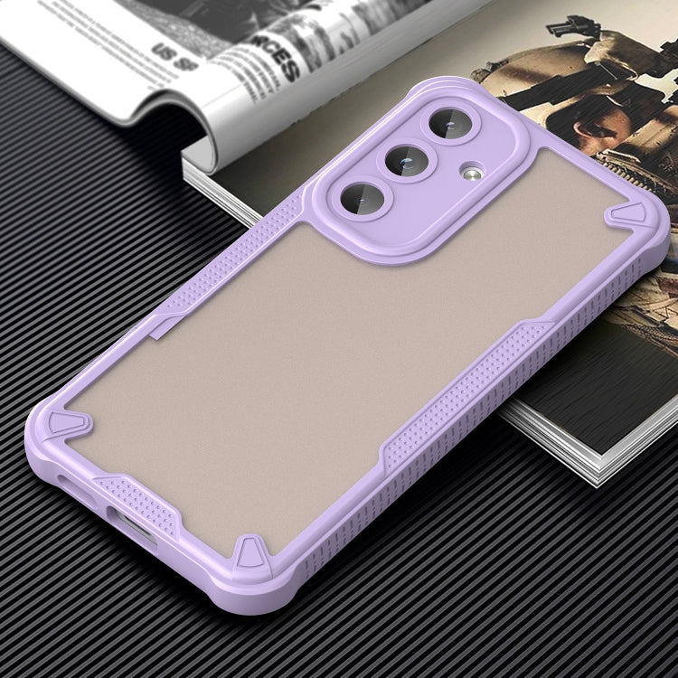 For Samsung Galaxy S25 5G Armor Glaze PC Hybrid TPU Phone Case(Purple)