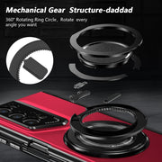 For Honor Magic V2 RSR Porsche Design Gold Medal Rotating Folding Series Ring Holder Phone Case(Red)