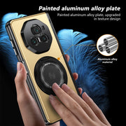 For Honor Magic V3 Gold Medal Rotating Folding Series Ring Holder Phone Case(Gold)