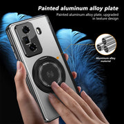 For Honor Magic Vs3 Gold Medal Rotating Folding Series Ring Holder Phone Case(Silver)