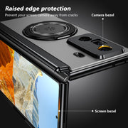 For Honor Magic Vs3 Gold Medal Rotating Folding Series Ring Holder Phone Case(Silver)