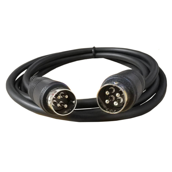 MD DIN 4 Pin Male to Male AC/DC Power Audio Adapter Cable, Length:5m(Black)