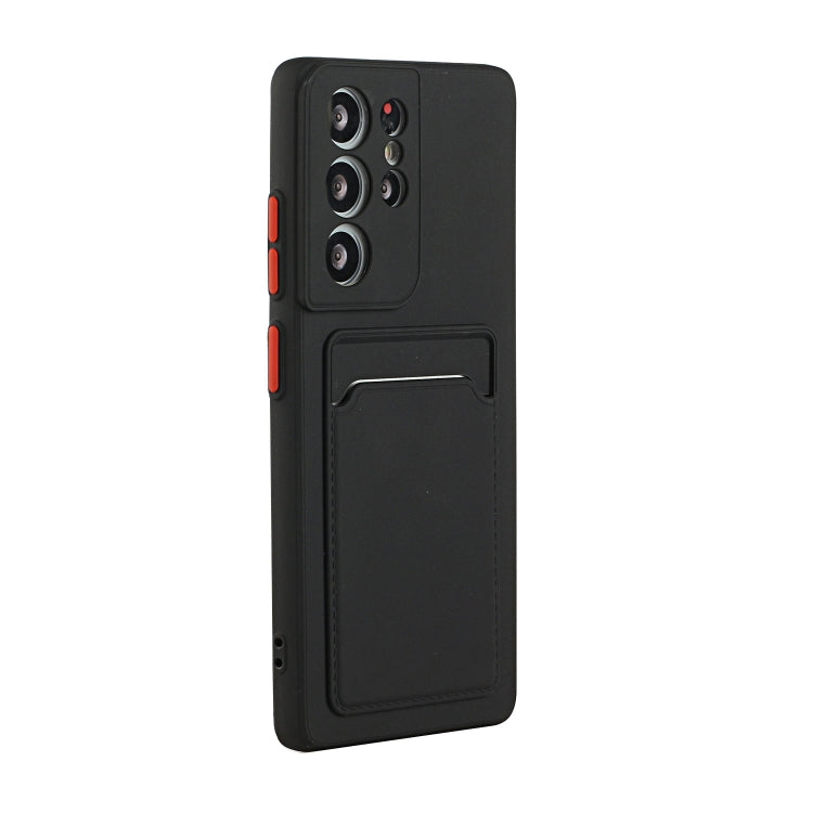 For Samsung Galaxy S25 Ultra 5G Card Slot Design Shockproof TPU Phone Case(Black)