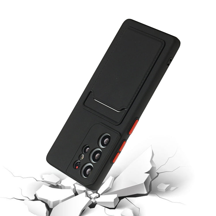 For Samsung Galaxy S25 Ultra 5G Card Slot Design Shockproof TPU Phone Case(Black)