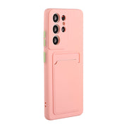 For Samsung Galaxy S25 Ultra 5G Card Slot Design Shockproof TPU Phone Case(Pink)