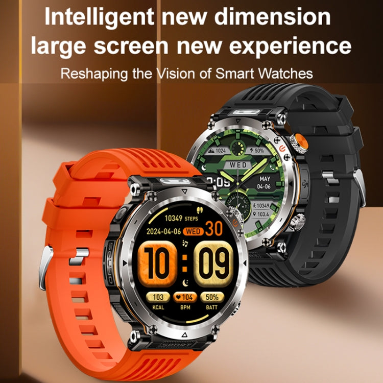 HT30 1.7 inch IP68 Water-resistant Silicone Band Smart Watch, Support Flashlight / Banknote Detector Light / Compass(Blue)