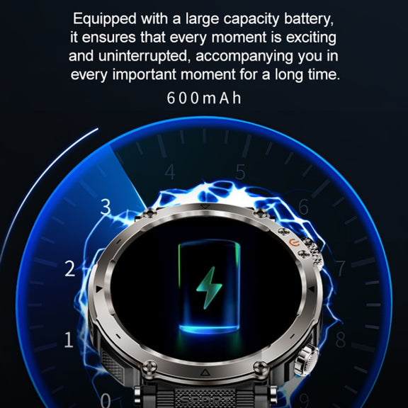 HT30 1.7 inch IP68 Water-resistant Silicone Band Smart Watch, Support Flashlight / Banknote Detector Light / Compass(Black)