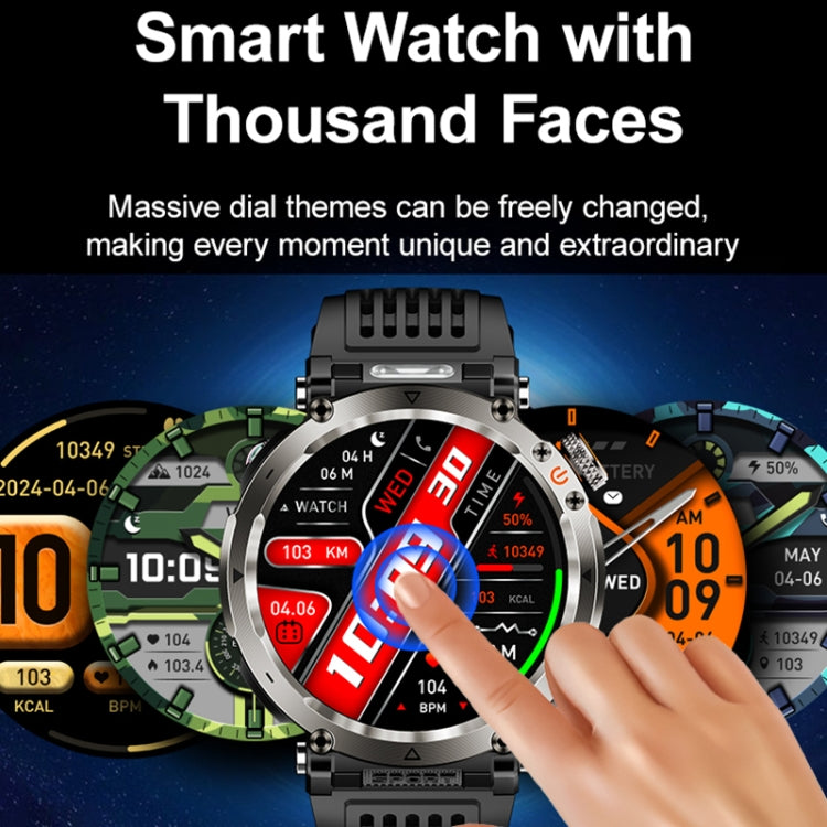 HT30 1.7 inch IP68 Water-resistant Silicone Band Smart Watch, Support Flashlight / Banknote Detector Light / Compass(Orange)