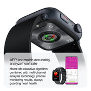 T92 1.81 inch IPS Square Screen Smart Watch, Heart Rate / Blood Oxygen / Blood Pressure(Black)