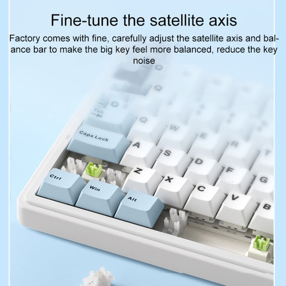 AULA F75 80 Keys Wired/2.4G/Bluetooth Three Model Customized RGB Mechanical Keyboard(Snow Spruce Green)