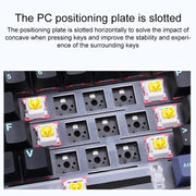 AULA F87 87 Keys Wired/2.4G/Bluetooth Three Model Customized RGB Mechanical Keyboard(Thunder Black)