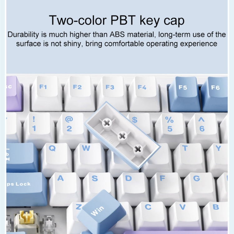 AULA F99 99 Keys Wired/2.4G/Bluetooth Three Model Customized RGB Mechanical Keyboard(Starfall Clouds)