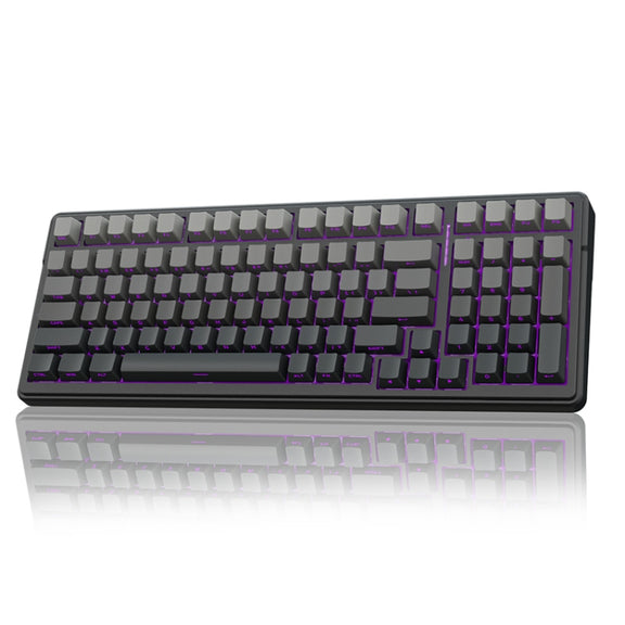 AULA F99 Pro 99 Keys Wired/2.4G/Bluetooth Three Model Customized RGB Mechanical Keyboard(Gradient Grey Side Carving)