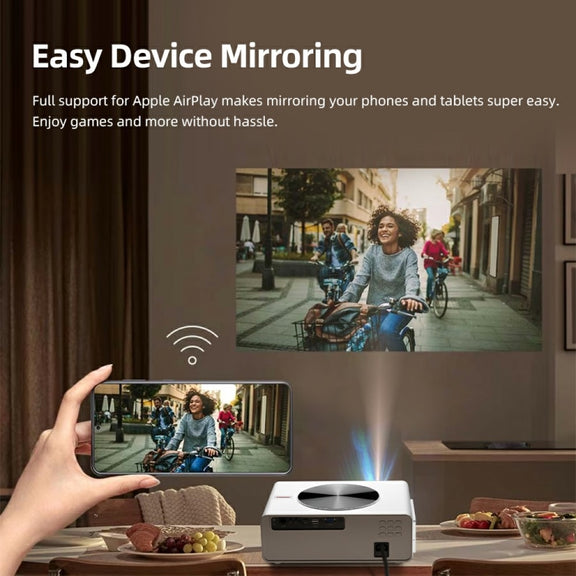 AUN AKEY7 MAX 1920x1080P HD Android LCD Projector US Plug(White)