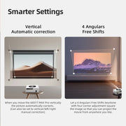 AUN AKEY7 MAX 1920x1080P HD Android LCD Projector US Plug(White)