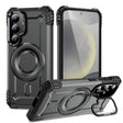 For Samsung Galaxy S25+ 5G Lens Holder MagSafe Phone Case(Grey) - free shipping - PMC Jewellery - Order now!
