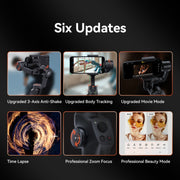 FUNSNAP Capture 2s Smart 3-Axis Handheld Gimbal Phone Live Stabilizer, Basic Version(Black)