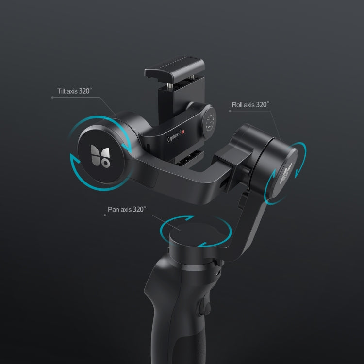 FUNSNAP Capture 2s Smart 3-Axis Handheld Gimbal Phone Live Stabilizer, Combo Version(Black)