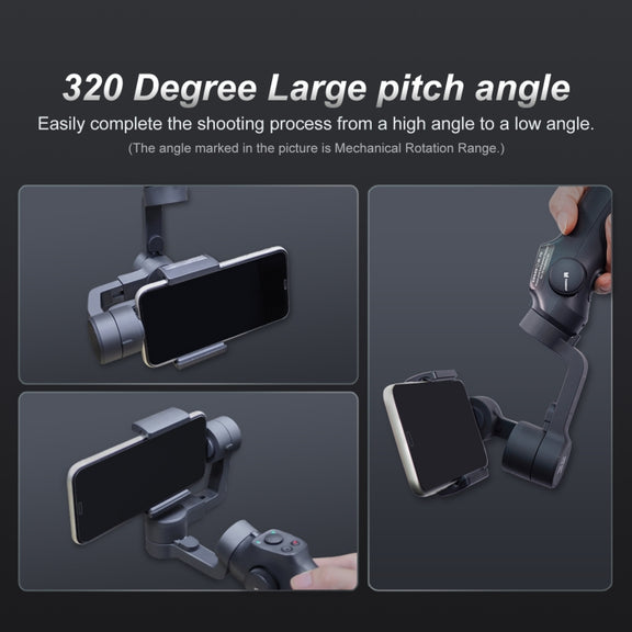 FUNSNAP Capture 2s Smart 3-Axis Handheld Gimbal Phone Live Stabilizer, Combo Version(Black)