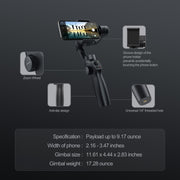 FUNSNAP Capture 2s Smart 3-Axis Handheld Gimbal Phone Live Stabilizer, Combo Version(Black)