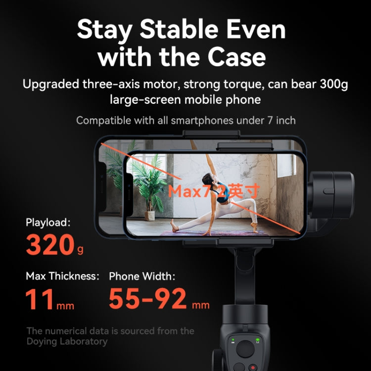 FUNSNAP Capture 2s Smart 3-Axis Handheld Gimbal Phone Live Stabilizer, Combo Version(Black)