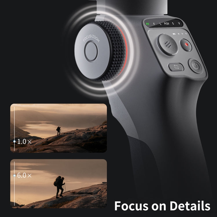 FUNSNAP Capture 5 Professional 3-Axis Handheld Gimbal Phone Live Stabilizer, Basic Version(Grey)