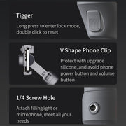 FUNSNAP Capture 5 Professional 3-Axis Handheld Gimbal Phone Live Stabilizer, Basic Version(Grey)