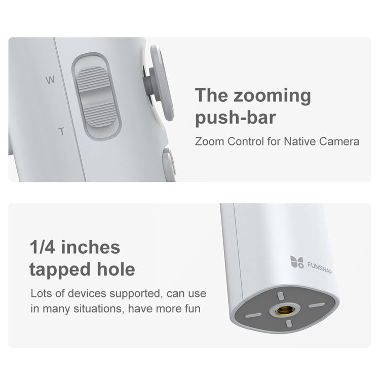 FUNSNAP Capture �� Aluminum Alloy Arm 3-Axis Handheld Phone Gimbal, Basic Version(Grey)